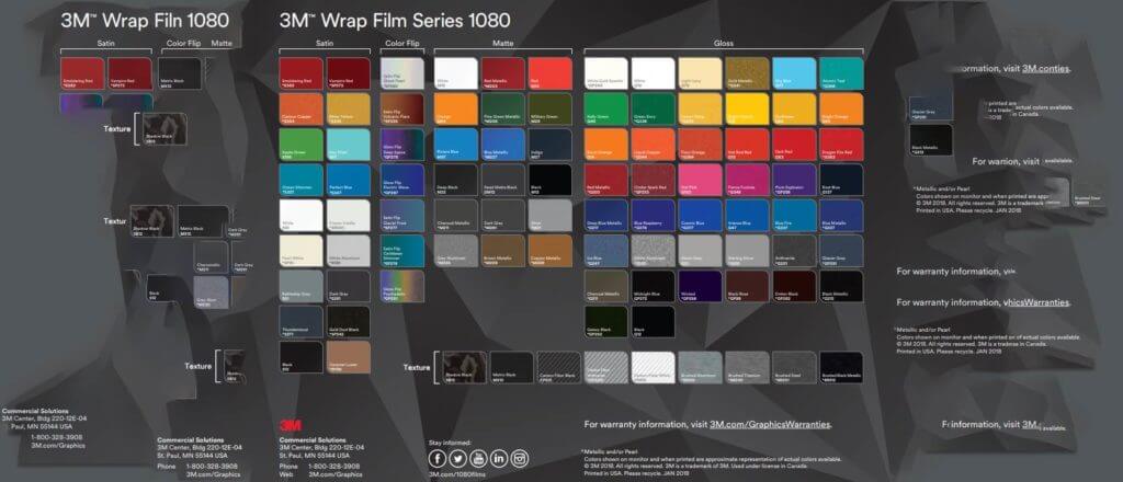 Wrap Color Chart
